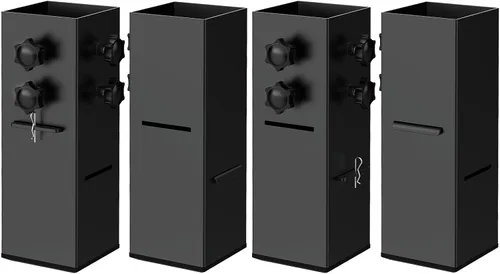 Miniatura 9 de Elevadores de cama de acero al carbono de grado superior 2025 de 2.3 pulgadas de diámetro, altura ajustable (3.2 o 5.1 pulgadas), elevadores de cama