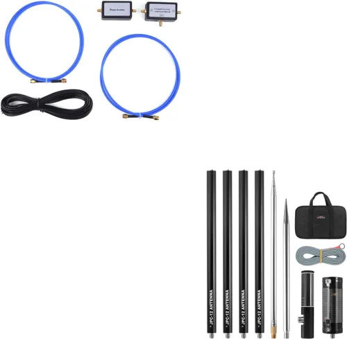 Antena de bucle magnético pasiva portátil YouLoop de 250 mW y antena de onda corta portátil PAC-12 con frecuencia de 8 bandas y regulador deslizante
