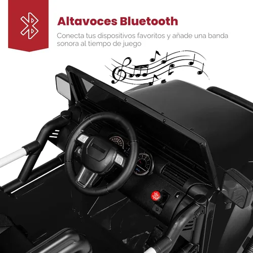 Miniatura 6 de Best Choice Products, Camión Ride On Car con alimentación de 12 V a control remoto, 3 velocidades, Suspensión a espiral, luces de LED, negro