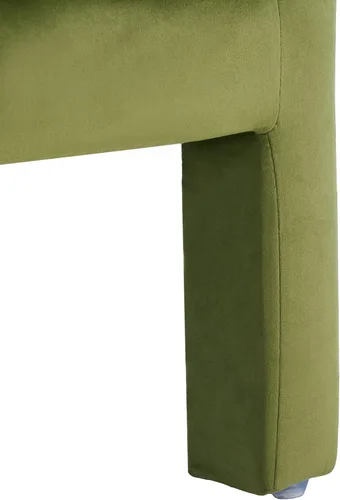 Miniatura 9 de SAFAVIEH Home Collection Kye Mid-Century - Silla decorativa de terciopelo verde oliva (totalmente montada)