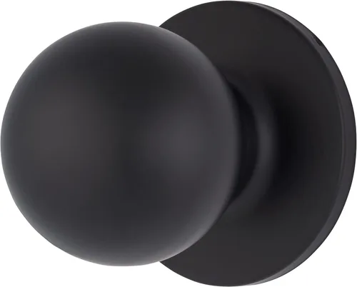 BRINKS Pomos de puerta interiores, pomos de puerta de bola de transición sin bloqueo, negro mate para decoración tradicional y de transición