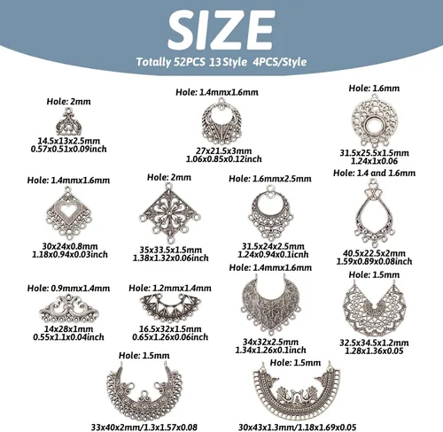 Miniatura 5 de Pandahall - Colgantes de araña de aleación tibetana para hacer joyas y collares