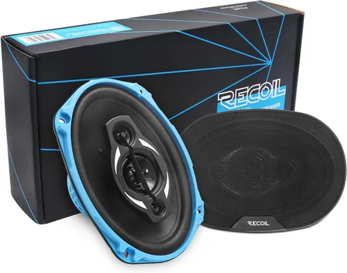 Miniatura 2 de RECOIL RCX694 Echo Series - Sistema de bocinas coaxiales de 4 vías para audio de automóvil de 6x9 pulgadas con rejillas, se vende en pares