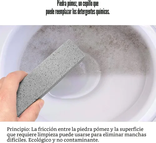Miniatura 2 de Paquete de 6 piedras pómez para limpieza de inodoro, barra limpiadora para eliminar los anillos de agua dura, acumulación de calcio y óxido