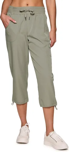 Miniatura 32 de RBX - Pantalón capri deportivo con cordón,ligero, con bolsillos y estilo cargo, para mujer