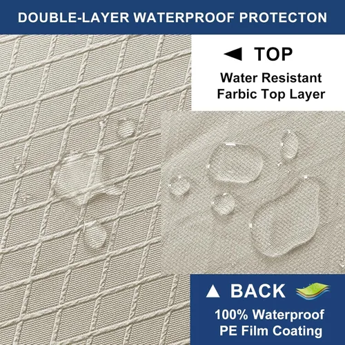 Miniatura 3 de Lebaley Funda Impermeable para Banco de Comedor Elástica Rectangular Protector de Asiento de Banco Funda Deslizable Extraíble Lavable Fundas
