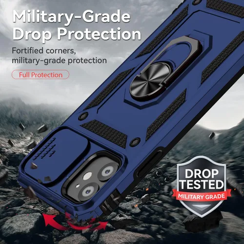 Miniatura 6 de Funda magnética compatible con iPhone 11 de 6.1 pulgadas, funda magnética para iPhone 11 con cubierta de cámara y soporte de grado militar, a prueba