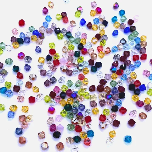 Miniatura 2 de 144 piezas de 0.118 in de colores surtidos de cristal Swarovski genuino 5328 XILION perlas biconas sueltas fabricación de joyas