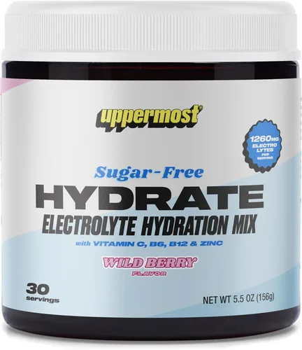 Miniatura 7 de UPPERMOST Hydrate Hydration Keto - Mezcla de electrolitos sin azúcar, sabor y endulzado de forma natural, con vitamina C, B6, B12 y zinc, 30