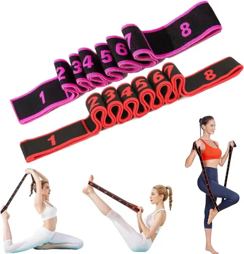 Miniatura 11 de Banda de resistencia para fitness con secciones numeradas, cuerda de tracción elástica 2026