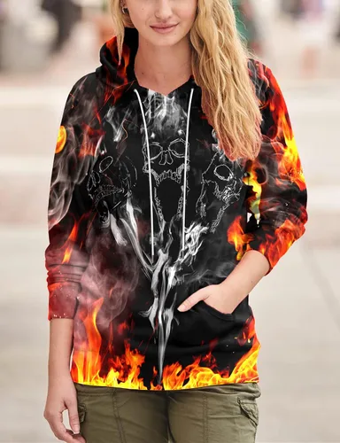 Miniatura 5 de Yasswete - Sudadera con capucha, unisex, estampado en 3D y bolsillos grandes