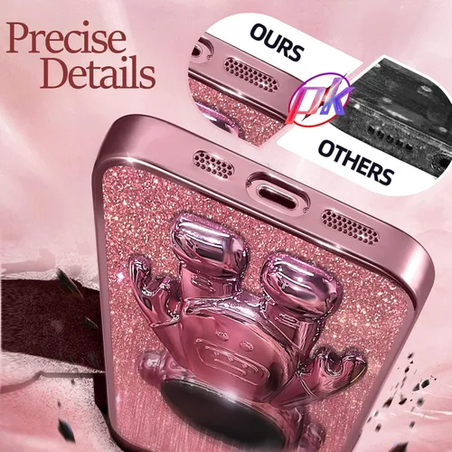 Miniatura 36 de Buleens Funda para iPhone 11 Pro Max Astronauta, Fundas Transparentes para iPhone 11 ProMax con Papel con Purpurina y Soporte de Astronauta, Mujeres
