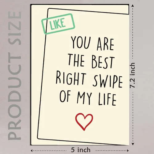 Miniatura 2 de Cheerin Divertida tarjeta de aniversario con sobres, tarjetas de amor humorísticas para él y ella, tarjeta romántica para marido, esposa, prometido