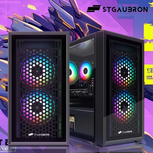 Miniatura 5 de STGAubron Computadora de escritorio para videojuegos, Intel Core i5 hasta 3.6G, Radeon RX 560 4G, 16G RAM, 512G SSD, WiFi 6, BT 5.0, ventilador RGB