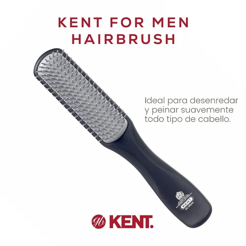 Miniatura 3 de Kent KFM3 Cepillo para peinar con gel para hombres, cepillo de 9 filas con cerdas iónicas antiestáticas, desenredante y suavizante para cabello