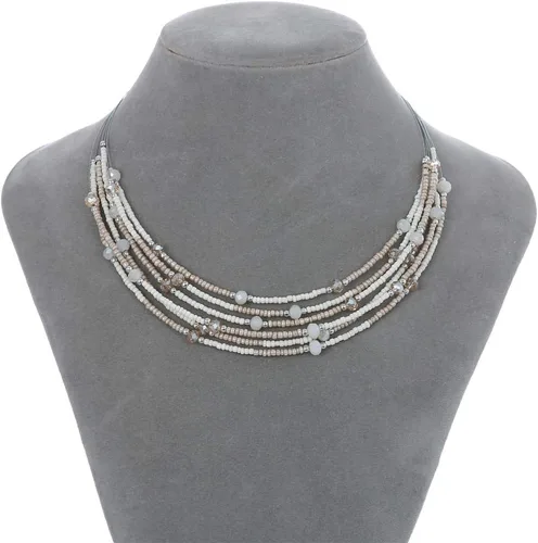 Miniatura 2 de Collar a capas con cristal para mujer, gargantilla con cadena de plata gruesa, regalo de cumpleaños para mujer
