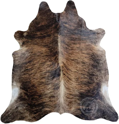 Sunshine Cowhides Alfombra de piel de vaca oscura genuina, lujosa alfombra de vaca para los entusiastas del dormitorio, la sala de estar y la