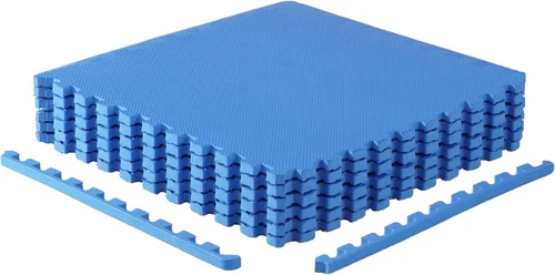 Miniatura 22 de CAP Puzzle Exercise Mats 3/4” Thick EVA Interlocking Foam Tiles for Home Gym Flooring Multiple Options Guijarro - Negro