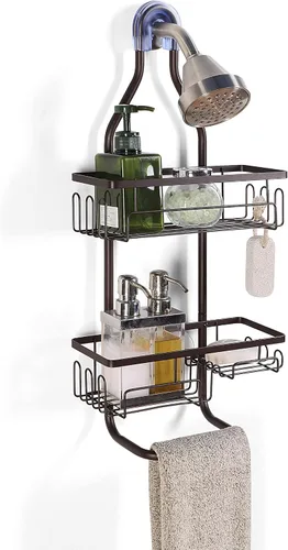 SunnyPoint Estructura de tubo resistente para baño, organizador de cabezal de ducha colgante (estándar, ORB)