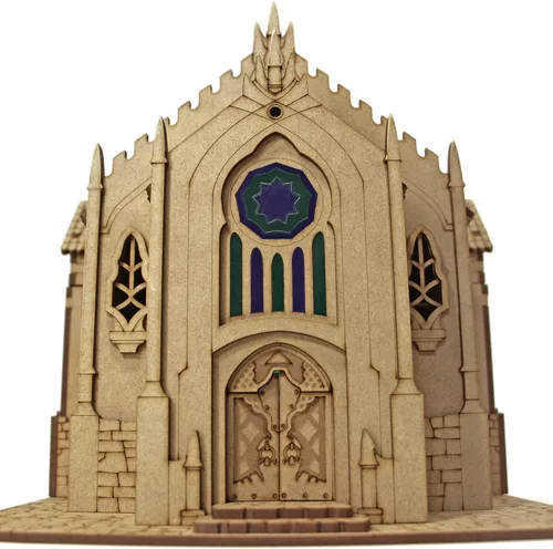 Miniatura 7 de Towerrex Temple D&D Terrain, edificios de fantasía de madera para miniaturas de 0.984 in, 1.260 in, 1.102 in, mazmorras y dragones, Pathfinder