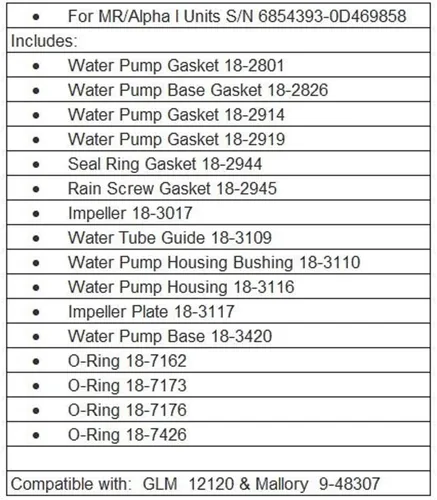 Miniatura 2 de Kit de bomba de agua 18-3320 Sierra International