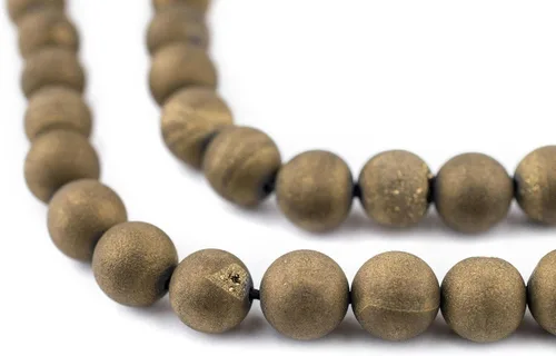 Miniatura 139 de The Bead Chest Cuentas de Jade Blanco Mate Redondas (8mm): Piedra Preciosa Orgánica Redonda Esférica de Energía con Poder de Sanación para Hacer