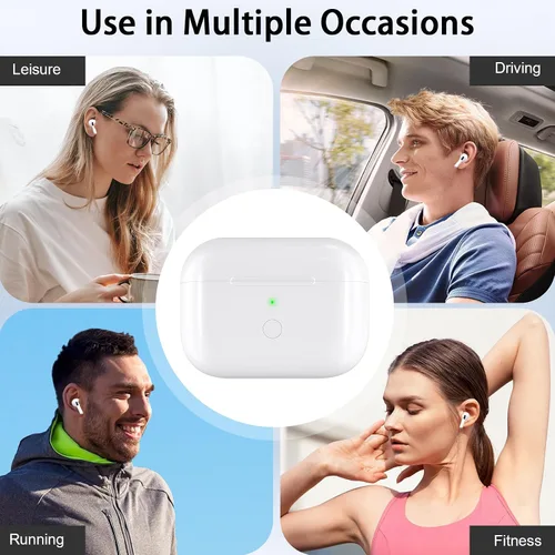 Miniatura 7 de Funda de carga inalámbrica de repuesto compatible con AirPod Pro de 1ª y 2ª generación, funda de cargador Air Pod Pro 1 2 con botón