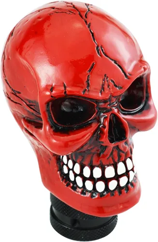Miniatura 7 de Palanca de cambios con forma de calavera para palanca de cambios de velocidad, ajuste universal para la mayoría de los coches