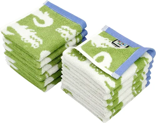 Miniatura 25 de ORIGINAL KIDS Juego de 6 toallas – Bath Time Sugar & Spice – 2 toallas, 2 toallas de mano y 2 paños – 100% algodón jacquard suave absorbente toalla
