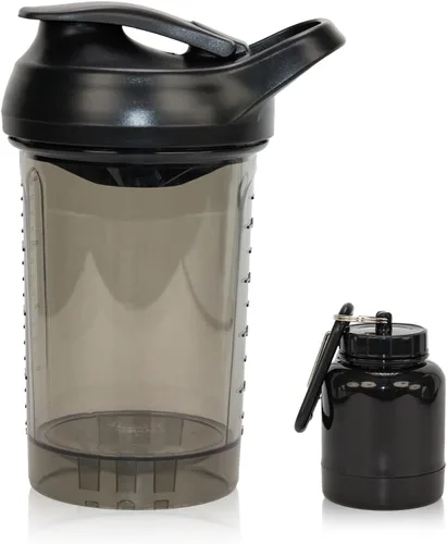 Miniatura 12 de Botella mezcladora de proteínas de 20 onzas, vasos mezcladores de proteínas a prueba de fugas para gimnasio, fitness y suplementos, material PETG