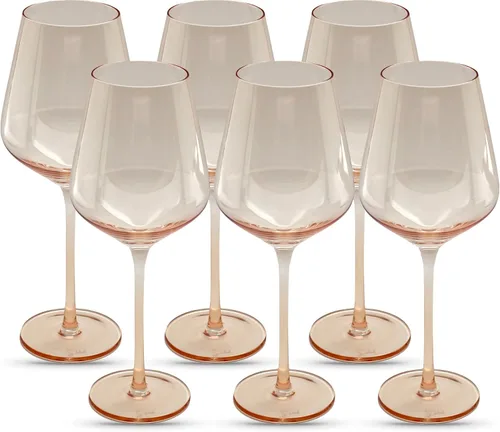 Miniatura 15 de Saludi Original Copas de Vino Azul Claro Marino, 16.5oz (Juego de 6) Con Tallo de Color Único Verde Turquesa Espuma de Mar - Ideal para Todos