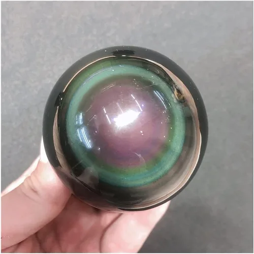 Miniatura 3 de Health & Household - Bola de obsidiana de cuarzo de cristal natural, esfera de obsidiana, piedra de reiki, piedra de reiki, hogar, oficina, acuario