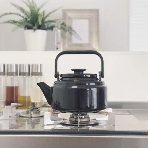 Miniatura 3 de LIOONS Hervidor de té de grado alimenticio, tetera de esmalte creativa, hervidor de fuego directo para el hogar, gran capacidad con asa, tetera de 2