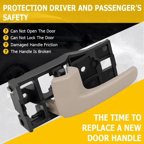 Miniatura 3 de OCPTY Manijas de puerta interiores y traseras para el lado izquierdo del conductor, repuesto para Toyota Tundra 2000-2006 para Toyota Tundra