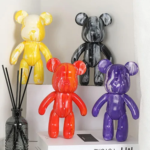 Miniatura 8 de HANDA - Juego de pintura de oso de peluche fluido para bricolaje, decoración creativa para el hogar, figura de muñeca hecha a mano, juguetes