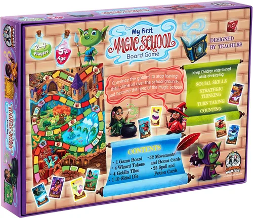 Miniatura 6 de My First Magic School - Juego de mesa para niños de 5 años en adelante, aprende nuevas habilidades mientras lanzas hechizos y carreras por