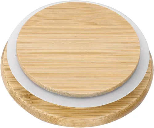 Miniatura 8 de iiniim Tapas reutilizables de bambú, tapas de anillo de sellado de silicona, tapas para pequeñas bocas regulares, conservas de conservas, tarros