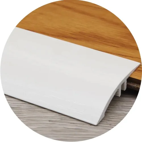 HCZION Tira de transición de umbral de alfombra, tapetes de piso de puerta, reductor de borde superpuesto, rampa de borde biselado de PVC, tira de