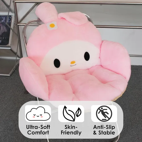 Miniatura 2 de Juju - Cojín Kawaii rosa – Decoración de habitación Kawaii – Cojines de asiento para sillas de oficina – Cojines de silla de oficina – Cojín