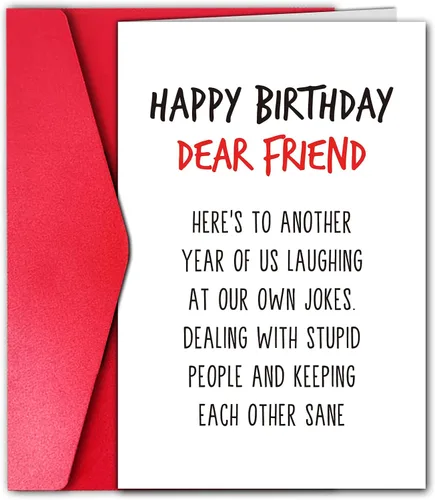 GYYsweetus Tarjeta de feliz cumpleaños para mejor amigo, tarjeta de cumpleaños para compañero de trabajo, divertido regalo de cumpleaños para
