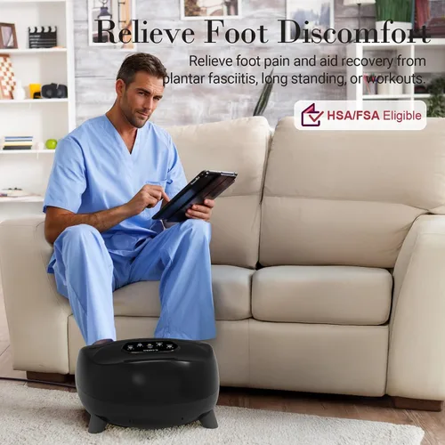Miniatura 6 de CuPiLo - Masajeador shiatsu de pies, elegible para FSA y HSA, control remoto, varios niveles de ajuste, para fascitis plantar, neuropatía, hombres