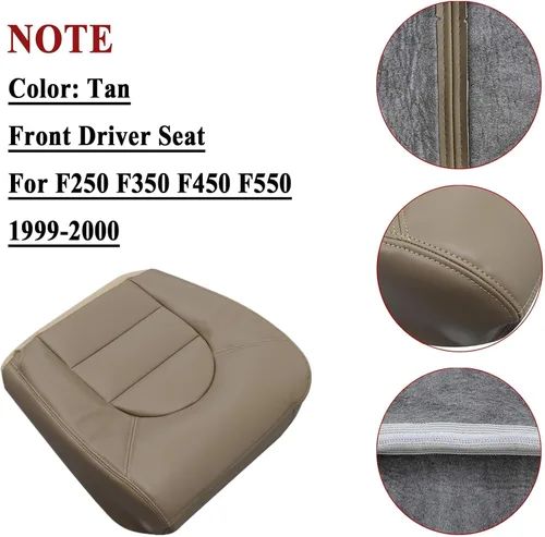 Miniatura 3 de NLQR Funda de repuesto para asiento delantero izquierdo del lado del conductor, compatible con Ford F250 F350 F450 F550 Lariat XLT XL Super Duty