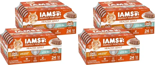 Miniatura 16 de IAMS porciones perfectas - cortes en salsas y patés, alimentos húmedos para gatos adultos sin granos (24 paquetes dobles)., Pate