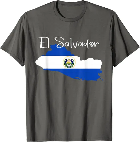 Miniatura 82 de Camiseta con la bandera de El Salvador, mapa de El Salvador, camiseta de Salvador para mujer