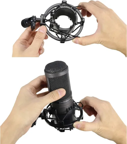 Miniatura 4 de YOUSHARES Soporte de choque AT2020, soporte de choque para micrófono reduce el ruido de vibración para Audio Technica AT2020 AT2035 ATR2500