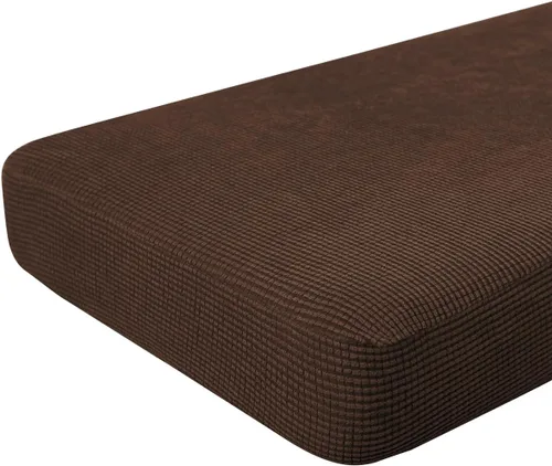 Miniatura 74 de Hokway Fundas de cojín elásticas para sofá Fundas de cojín para sofá Fundas de cojín de asiento de sofá Funda protectora de cojín(Chocolate, Mediano)