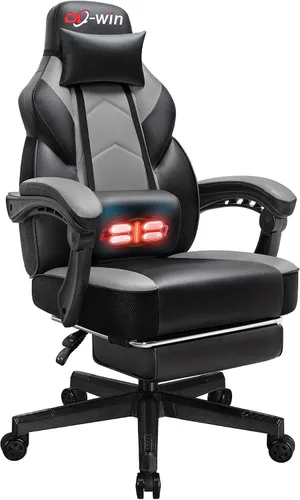 Miniatura 11 de Gaming Chair with Footrest & Lumbar Support, Ergonomic Racing Style Computer Chair, 360° Swivel Height Adjustable Video Game Chair, Massage Office