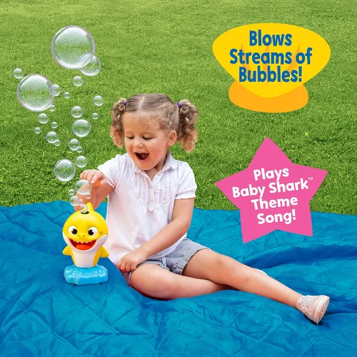 Miniatura 2 de Little Kids Baby Shark - Máquina musical de burbujas SIN derrames, juguete de burbujas para bebés, niños pequeños y, exclusivo de juguetes de Amazon