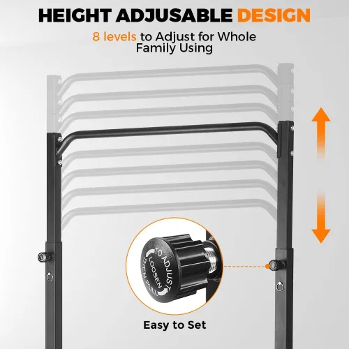 Miniatura 4 de Pull Up Station, Power Tower Adjustable Pullup Bar Free Standing, Heavy Duty Multifunction Strength Training Pull Up Bar, Gym Workout Fitness