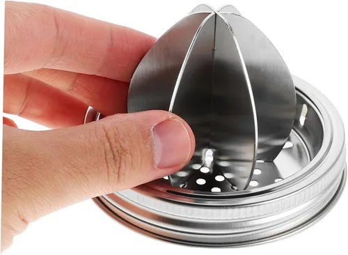 Miniatura 4 de PRETYZOOM Exprimidor manual de cítricos, exprimidor de limón de mano de acero inoxidable para naranjas, extracción eficiente de jugo con agarre